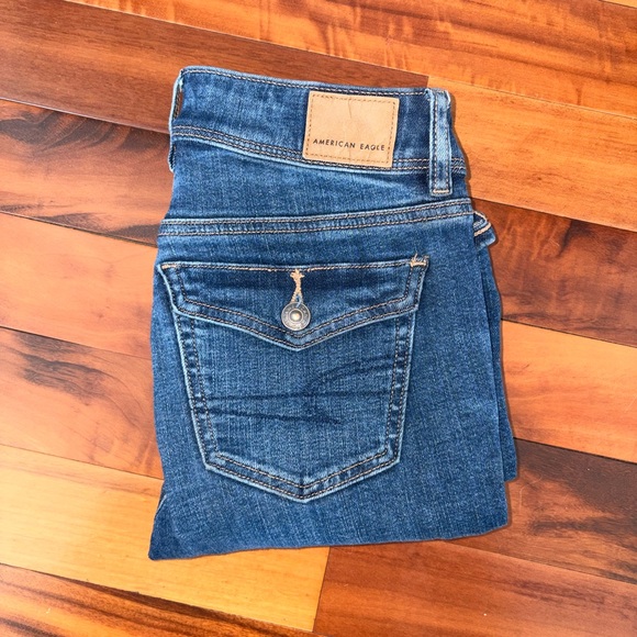 American Eagle Outfitters Denim - American Eagle Outfitters Women's Dark Blue Flare Jeans